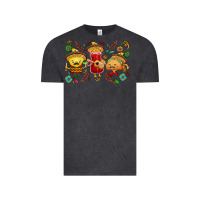Vintage Black Mexican taco nacho and souce Vintage Tee - NancyCooperArtShop