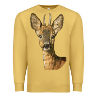 Antique Gold Red brocket Deer Head Premium Sweatshirt - LillyAllenDesigns