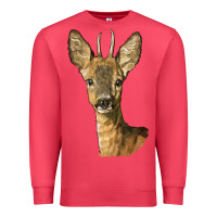 Cardinal Red brocket Deer Head Premium Sweatshirt - LillyAllenDesigns