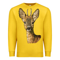 Lemon Red brocket Deer Head Premium Sweatshirt - LillyAllenDesigns