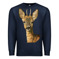 Navy Red brocket Deer Head Premium Sweatshirt - LillyAllenDesigns