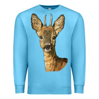 Ocean Blue Red brocket Deer Head Premium Sweatshirt - LillyAllenDesigns