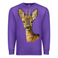 Purple Red brocket Deer Head Premium Sweatshirt - LillyAllenDesigns