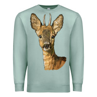 Seafoam Red brocket Deer Head Premium Sweatshirt - LillyAllenDesigns