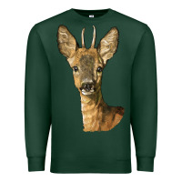 Sports Green Red brocket Deer Head Premium Sweatshirt - LillyAllenDesigns