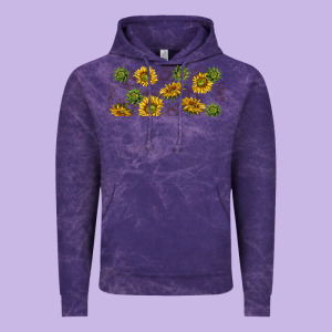 Summer With Sunflowers Vintage Hoodie Designed By Tumblerdesignbyshophia