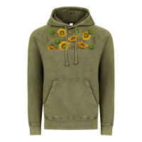 Vintage Olive summer with sunflowers Vintage Hoodie - TumblerDesignByShophia