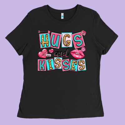 Hugs And Kisses Ladies Tee Designed By Lillyallendesigns