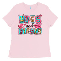 Bubblegum Pink hugs and kisses Ladies Tee - LillyAllenDesigns