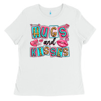 White hugs and kisses Ladies Tee - LillyAllenDesigns