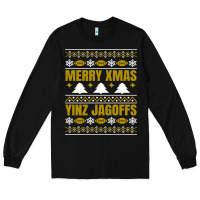 Black Merry Christmas Yinz Jagoffs Pittsburgh Pennsylvania Xmas Gifts 1 Long Sleeve Tee - lanVoArt