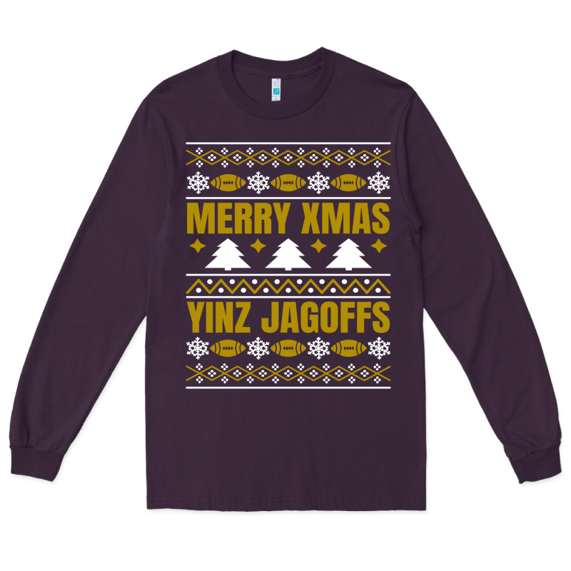 Merry Christmas Yinz Jagoffs Pittsburgh Pennsylvania Xmas Gifts 1 Long Sleeve Tee by lanVoArt | Teevron