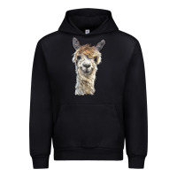 Black alpaca Urban Hoodie - BarkalooDesign