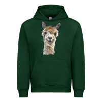 Forest Green alpaca Urban Hoodie - BarkalooDesign