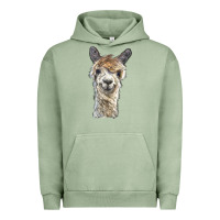 Pigment Oil Green alpaca Urban Hoodie - BarkalooDesign