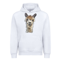 White alpaca Urban Hoodie - BarkalooDesign