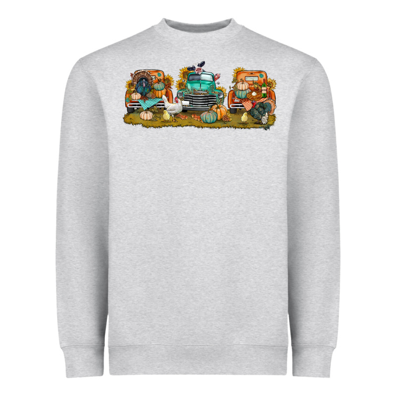 Thanksgiving Trucks Bbs Heavyweight Sweatshirt by BundleAndBundleShop | Teevron