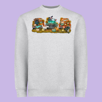 Thanksgiving Trucks Bbs Heavyweight Sweatshirt Designed By Bundleandbundleshop