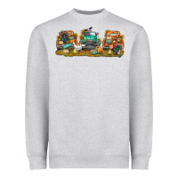 Heather Grey thanksgiving trucks bbs Heavyweight Sweatshirt - BundleAndBundleShop
