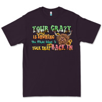 Plum your crazy is showing cow Premium Tee - LillyAllenDesigns