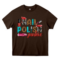 Chocolate Brown nail polish junkie bbs Heavy Core Tee - BundleAndBundleShop