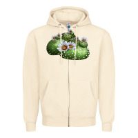 Sandshell Blossfeldia Cactus Zipper Hoodie - LillyAllenDesigns