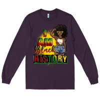 Plum i am black history juneteenth Long Sleeve Tee - CowGirlArtShop