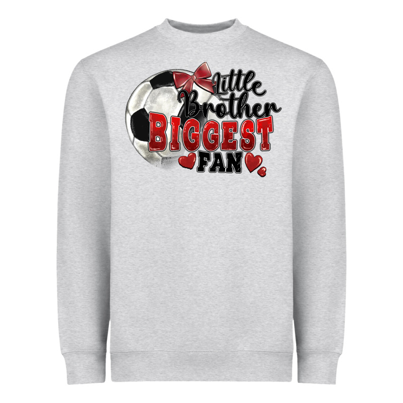 Little Brother Biggest Fan Soccer Heavyweight Sweatshirt by FaDigitalArtStudio | Teevron