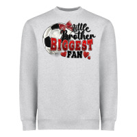 Heather Grey little brother biggest fan soccer Heavyweight Sweatshirt - FaDigitalArtStudio