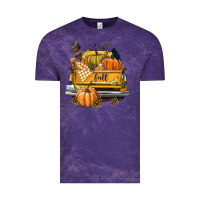 Cloud Purple Fall Truck Vintage Tee - texasbilliewilder