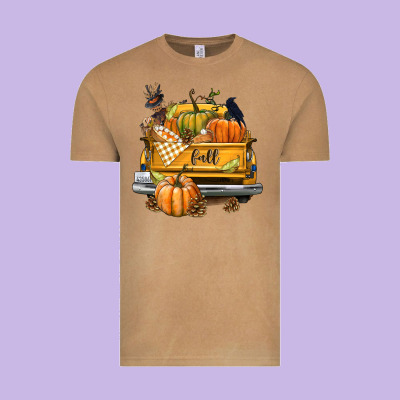 Fall Truck Vintage Tee Designed By Texasbilliewilder