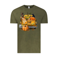 Vintage Olive Fall Truck Vintage Tee - texasbilliewilder