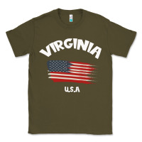 Army Green VIRGINIA U.S.A Classic Tee - Bettercallsaul