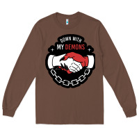 Chestnut awesome down with my demons  for gift adult and kids men women  2021 Long Sleeve Tee - lanVoArt
