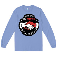 Colony Blue awesome down with my demons  for gift adult and kids men women  2021 Long Sleeve Tee - lanVoArt