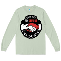 Matcha awesome down with my demons  for gift adult and kids men women  2021 Long Sleeve Tee - lanVoArt