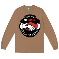 Toasted Coconut awesome down with my demons  for gift adult and kids men women  2021 Long Sleeve Tee - lanVoArt