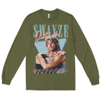 Army Green patrick swayze 90s styled retro graphic design gift Long Sleeve Tee - lanVoArt