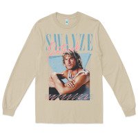 Mushroom patrick swayze 90s styled retro graphic design gift Long Sleeve Tee - lanVoArt