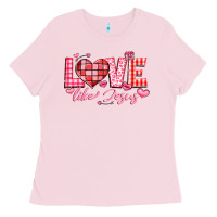 Bubblegum Pink love like jesus la Ladies Tee - LillyAllenDesigns