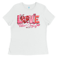 White love like jesus la Ladies Tee - LillyAllenDesigns