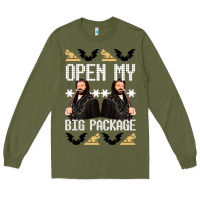 Army Green what we do in the shadows christmas sweater design—open my big packa Long Sleeve Tee - lanVoArt