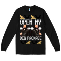 Black what we do in the shadows christmas sweater design—open my big packa Long Sleeve Tee - lanVoArt