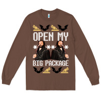 Chestnut what we do in the shadows christmas sweater design—open my big packa Long Sleeve Tee - lanVoArt