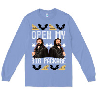 Colony Blue what we do in the shadows christmas sweater design—open my big packa Long Sleeve Tee - lanVoArt