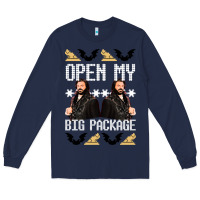 Navy what we do in the shadows christmas sweater design—open my big packa Long Sleeve Tee - lanVoArt