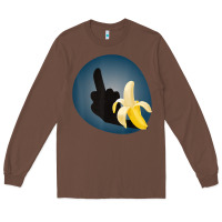 Chestnut Dirty Joke Halloween Costume Joke Middle Finger Banana Long Sleeve Tee - lanVoArt