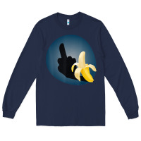 Navy Dirty Joke Halloween Costume Joke Middle Finger Banana Long Sleeve Tee - lanVoArt