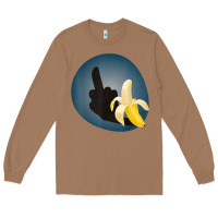 Toasted Coconut Dirty Joke Halloween Costume Joke Middle Finger Banana Long Sleeve Tee - lanVoArt
