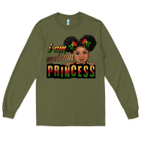 Army Green i am melanin princess black peekaboo Long Sleeve Tee - CowGirlArtShop